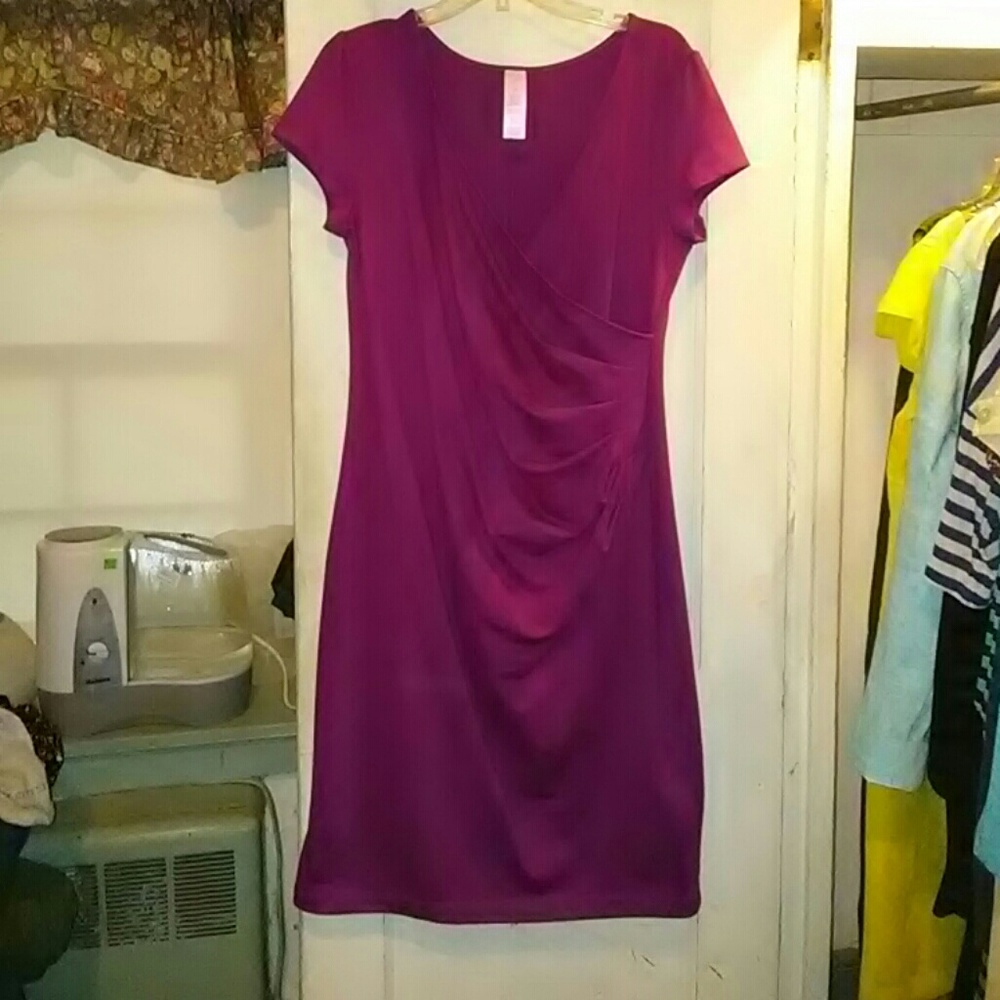 Magenta Knit Dress in Large